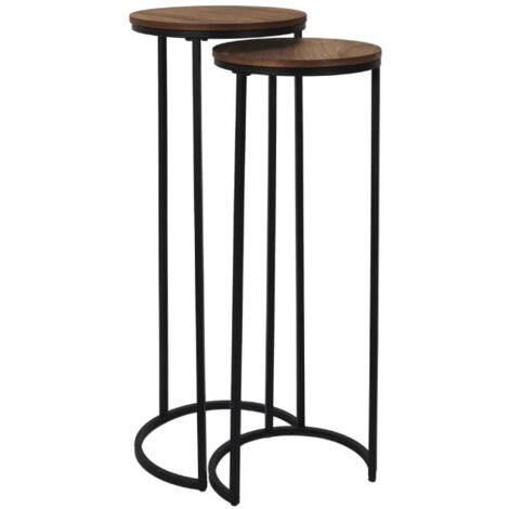 Lot de 2 Sellettes "Gigogne" 80cm Marron