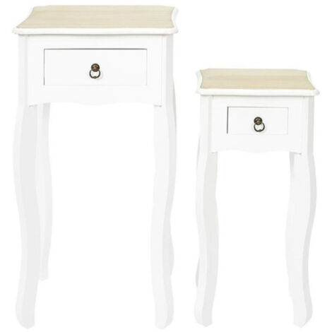 Lot de 2 Sellettes "Victoria" 75cm Blanc