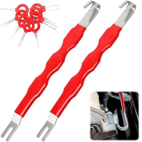 Lot de 2 séparateurs de connecteurs électriques universels pour voiture - Outil de déverrouillage de prise de voiture - Pour l'entretien de réparation de voiture, déverrouillage du faisceau de câbles