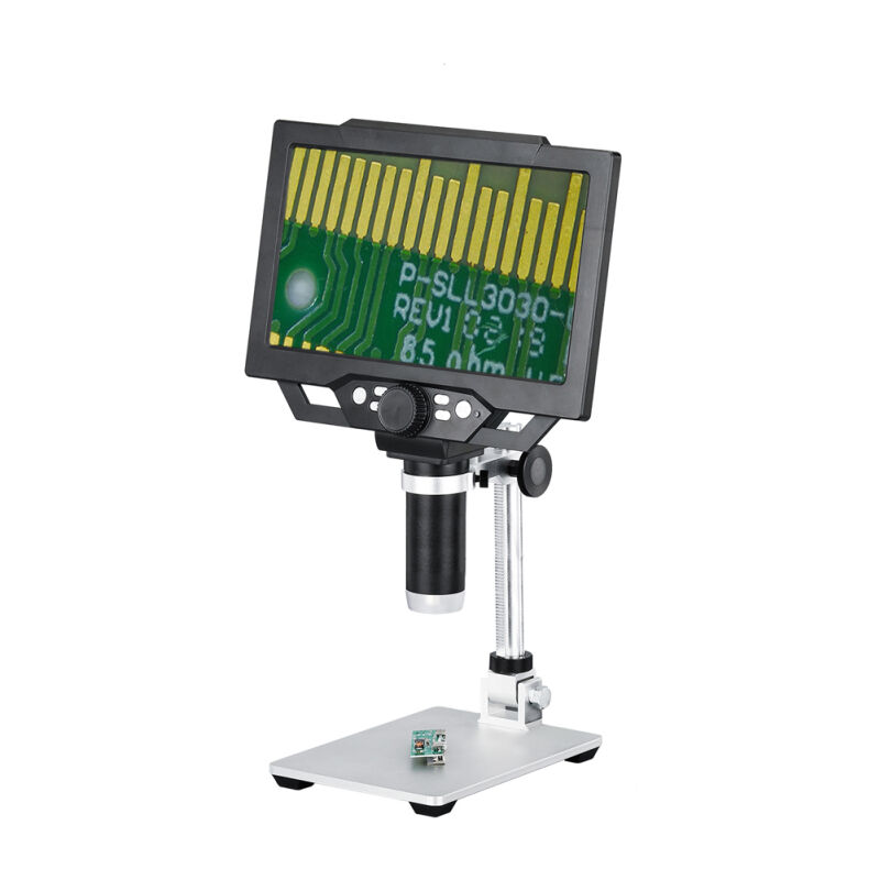 LIFCAUSAL Microscope Numérique 12 Mégapixels Zoom Continu 11600X avec Écran LCD 9 Pouces Mode Photo/Vidéo 16 Langues Microscope Multifonction HD