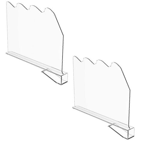 Lot de 2 séparateurs d'étagères en acrylique pour l'organisation du rangement -
