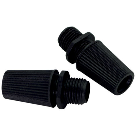 Lot de 2 serre-câbles plastiques noir, diam.15mm , pas mâle 10x1 - Tibelec