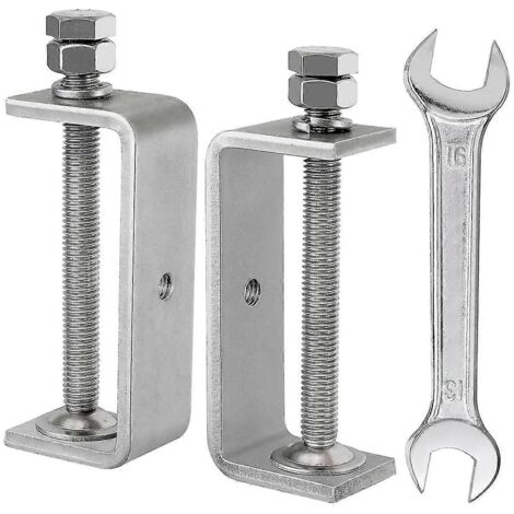 Lot de 2 serre-joints en acier inoxydable 304, serre-joints robustes pour le travail du bois et le soudage.
