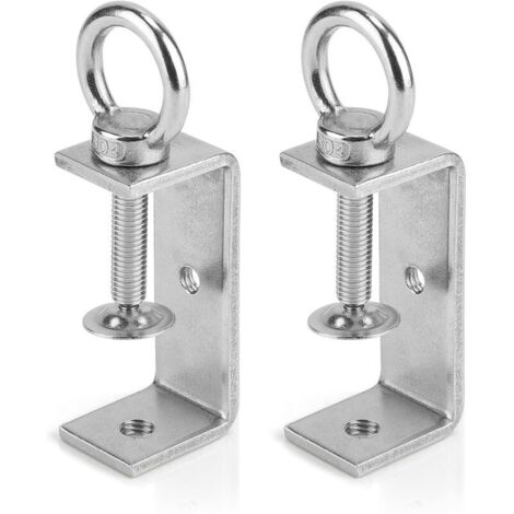 Lot de 2 serre-joints en C de 75 mm en acier inoxydable - 24 à 70 mm - Ouvertures de mâchoire réglables - Pince de fixation pour le travail du bois, le soudage