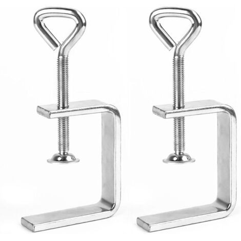 Lot de 2 serre-joints en C en acier inoxydable, réglables pour bois et soudage, haute résistance