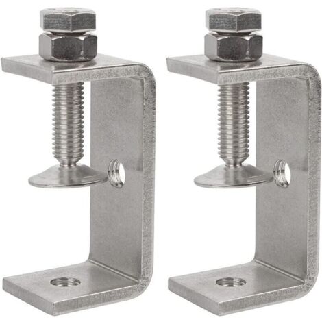 Lot de 2 serre-joints en C robustes en acier inoxydable 304, ouverture des mâchoires de 65 mm, serre-joints de type « tigre », serre-joints en bois