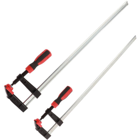 Lot de 2 serre-joints en F robustes pour le travail du bois, clips de barre à glissement rapide, kit d'outils à main pour bricolage, 80 x 600 mm