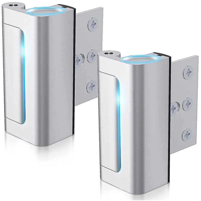 Lot de 2 serrures de renfort de porte, serrure de porte en alliage d'aluminium de 3 pouces