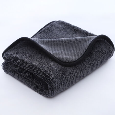 Lot de 2 serviettes 650GSM noires de 96g absorbantes et douces pour salle de bain et usage quotidien