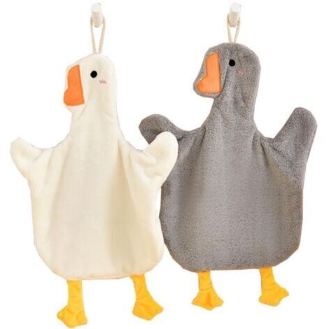 Lot de 2 serviettes à main à séchage rapide de style canard pour la cuisine à domicile