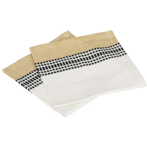 Lot de 2 Serviettes de Table "Dolly" 40x40cm Ocre