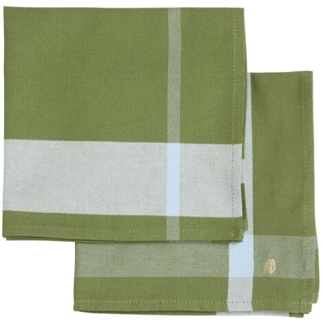 Lot de 2 serviettes de table La nonna pistacchio 40 x 40 cm