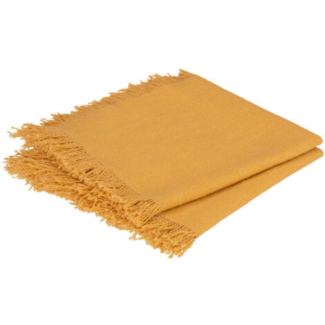 Lot de 2 Serviettes de Table "Maha" 40x40cm Jaune