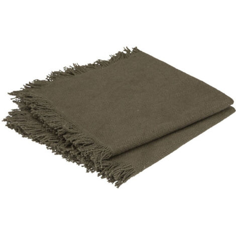 Lot de 2 Serviettes de Table "Maha" 40x40cm Vert Kaki
