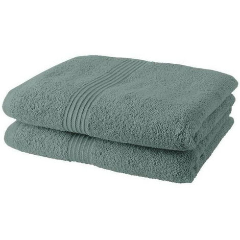 Lot de 2 serviettes de toilette TODAY 50x90 cm 100% Coton - Celadon