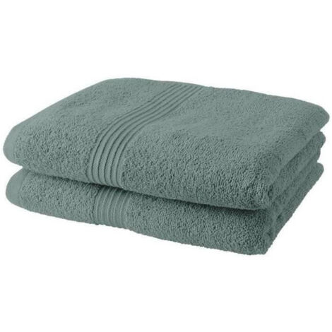 Lot de 2 serviettes de toilette TODAY 50x90 cm 100% Coton - Celadon