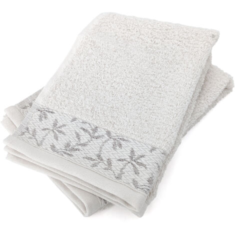 Lot de 2 serviettes invité 33x50 cm coton DRY VINE beige