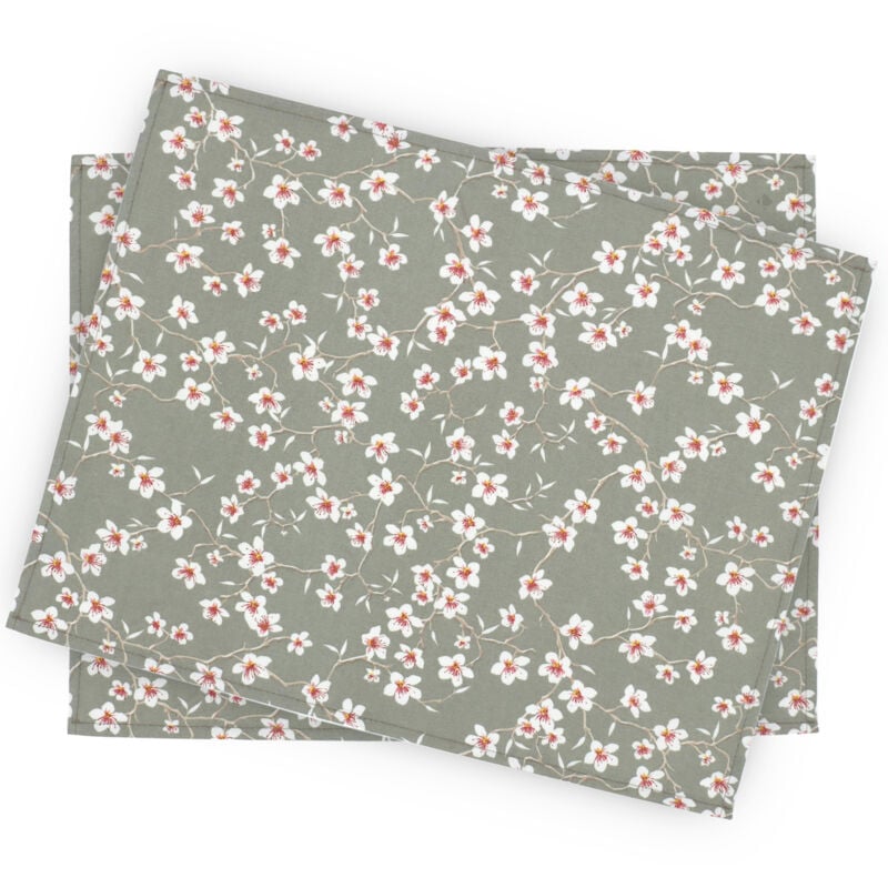 Linnea - Lot de 2 sets de table enduit amandier 35x45 cm