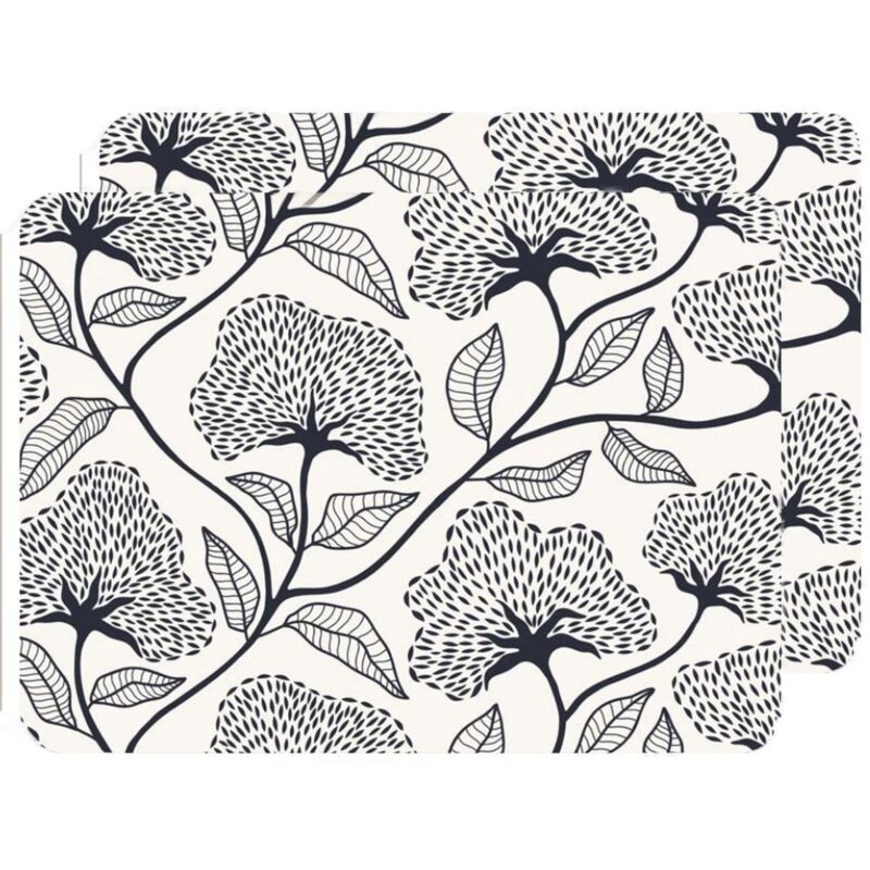 Lot de 2 sets de table motifs ginkgo CASSIA Lot de 2 sets de table motifs ginkgo CASSIA