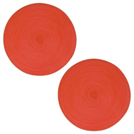 Lot de 2 sets de table ronds tressés TRESSE