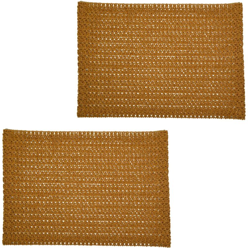Lot de 2 sets de tables rectangles en jute TORSA Lot de 2 sets de tables rectangles en jute TORSA
