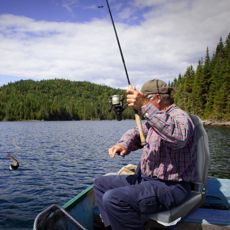 Maisonchic - Lot de 2 Sièges de Bateau Pliante à Dossier Surface en pvc Imperméable Siège de Pêche avec Rembourrage en Éponge Haute Densité