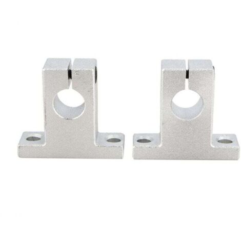 Lot de 2 SK12 Support d'arbre Linéaire 12mm CNC Unités de Glissière à Billes à Mouvement Linéaire Support de Rail Guide d