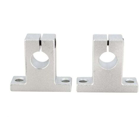 Lot de 2 SK12 Support d'arbre Linéaire 12mm CNC Unités de Glissière à Billes à Mouvement Linéaire Support de Rail Guide d'arbre pour Imprimante 3D Machine Multi-axes