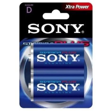 Lot de 2 - SONY - Piles D LR20 Stamina Plus - 1.5V Alcaline - Longue conservation 7 ans - Voir photos