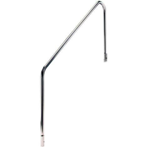 Lot de 2 sorties de bain pour piscine - L.152.4 cm - Inox - A sceller - Acier.