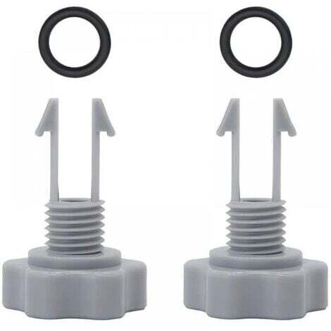 Lot de 2 soupapes de décharge d'air et joint torique de rechange pour pompe de filtration Intex 10460 10264