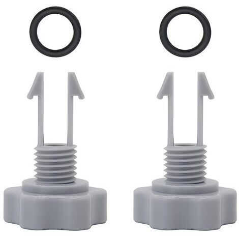 Lot de 2 soupapes de décharge d'air et joint torique de rechange pour pompe de filtration Intex 10460 10264