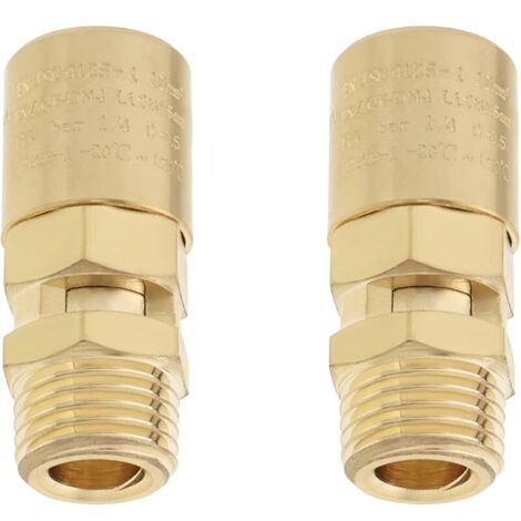 Lot de 2 soupapes de sécurité en laiton pour compresseur d'air - ouverture et fermeture automatiques, 11 bar, soulagement de la pression, 6,35 mm BSP mâle