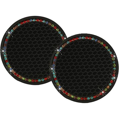 lot De 2 Sous-verres De Voiture Bling, Sous-verre De Porte-gobelet De Boisson, Tapis De Tasse D'insertion De Strass En Cristal Automatique Univers
