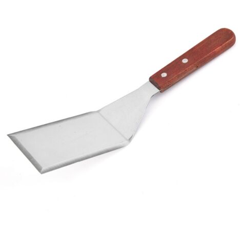 Lot de 2 spatules de cuisine en acier inoxydable, spatules plates pour barbecue et cuisson polyvalente
