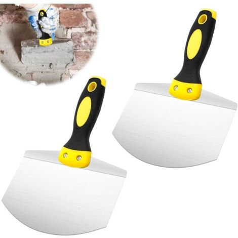 Lot de 2 Spatules Larges 171mm, Acier à Ressort, Pour Enlever Papier Peint, Décoration & Plâtre