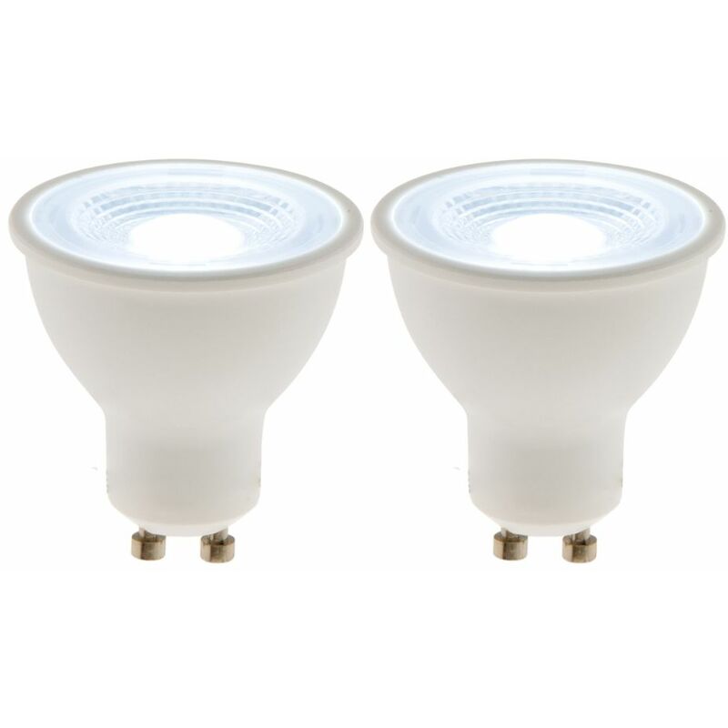 Elexity - Lot de 2 spots led GU10 5W - Blanc neutre - 400lm 6500K - Zenitech Elexity - Lot de 2 spots led GU10 5W - Blanc neutre - 400lm 6500K - Zenitech