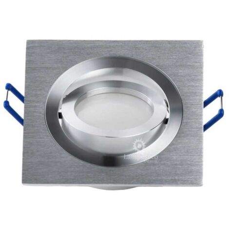 Lot de  2 Spot led encastrable orientable carré 5w eq. 50w, blanc neutre