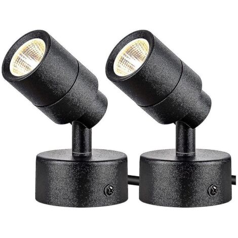 Lot de 2 spots LED d'intérieur, 3 W, éclairage indirect pour sol, 3000 K, éclairage d'accentuation intérieur.
