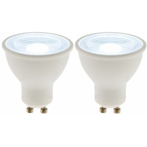 Lot de 2 spots LED GU10 5W - Blanc neutre - 400lm 6500K  - Zenitech