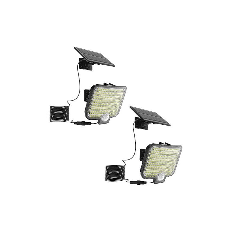 Lumisky - Lot de 2 spots solaire brightly Noir abs H12cm