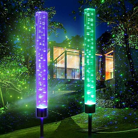 Lot de 2 Spots solaire encastrer RVB H.70cm IP65