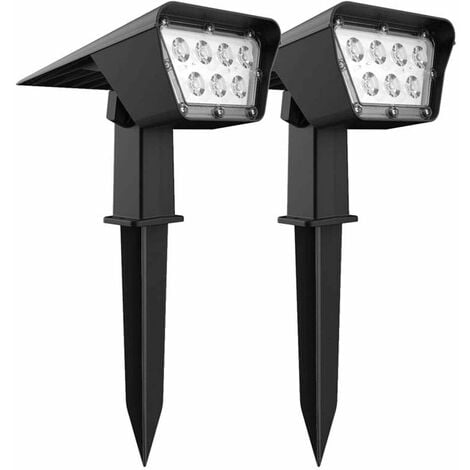 Lot de 2 spots solaires CURTIS Noir Plastique 200LM