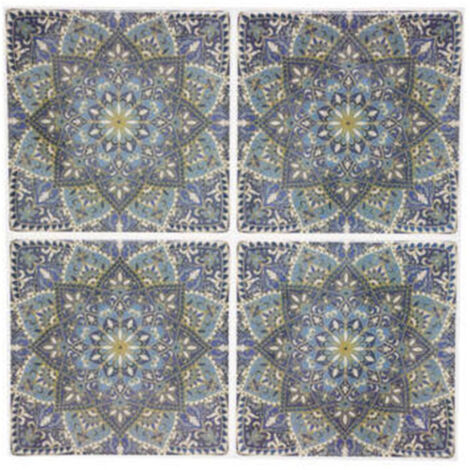 Lot de 2 Stickers "Caro Mosaic II" 26x26cm Multicolore