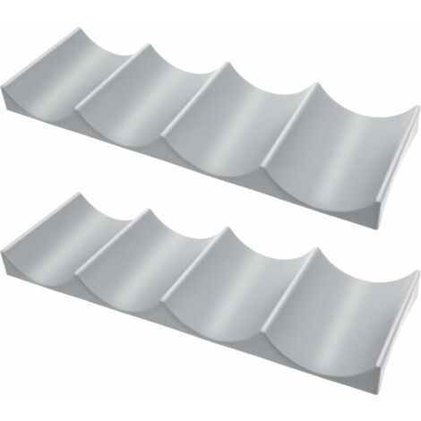 Lot de 2 supports à bouteilles en plastique de style européen pour réfrigérateur, chambre, cuisine, plan de travail (couleur aléatoire)