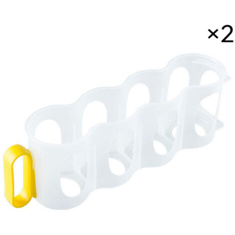 Lot de 2 supports à canettes pour réfrigérateur avec poignée, boîte transparente en PP, style japonais Tommoy01