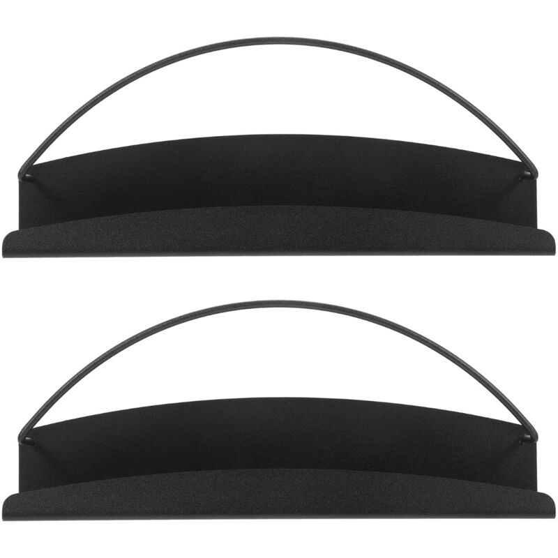 Feiyue - Lot de 2 supports à journaux pour disques vinyles, support de porte de congélateur, support à épices magnétique, support à livres suspendu,