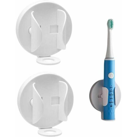 Lot de 2 supports automatiques pour brosses à dents électriques, supports adhésifs muraux à gravité, sans perçage