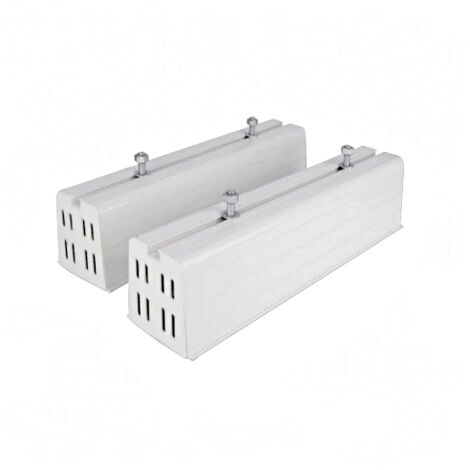 Lot de 2 supports de climatisation sol PVC - L 400 x l 80 x H 95 mm - Charge 400 kg - Ram