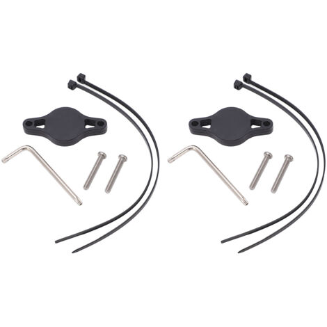 Lot de 2 supports de localisation pour vélo, boîtier de protection compact en ABS noir avec vis, compatible avec les localisateurs iOS.-AquaForge